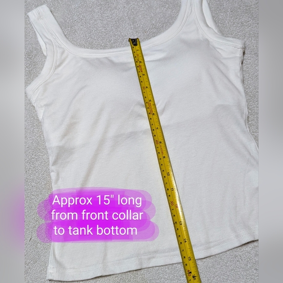 BNWOT size med shelf bra style tank top, white colour - Picture 4 of 12